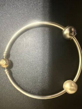 Pandora Silver and Gold Bangle Bracelet